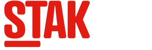 STAK Life colour and white logo with strapline